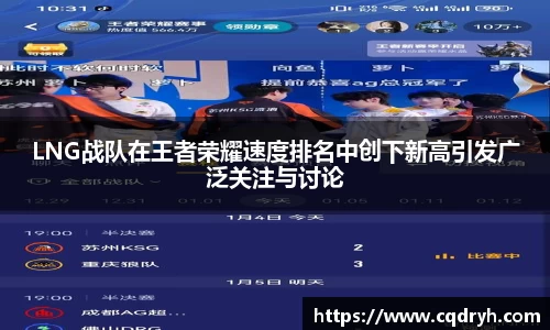 LNG战队在王者荣耀速度排名中创下新高引发广泛关注与讨论
